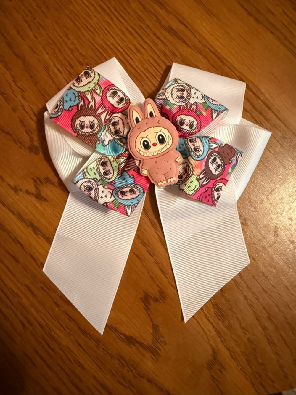 3 for $15 🩷 Labubu Character White Hair Bow for Kids